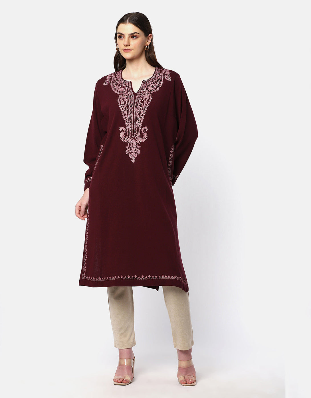 Kashmiri Woolen Embroidered Phiran