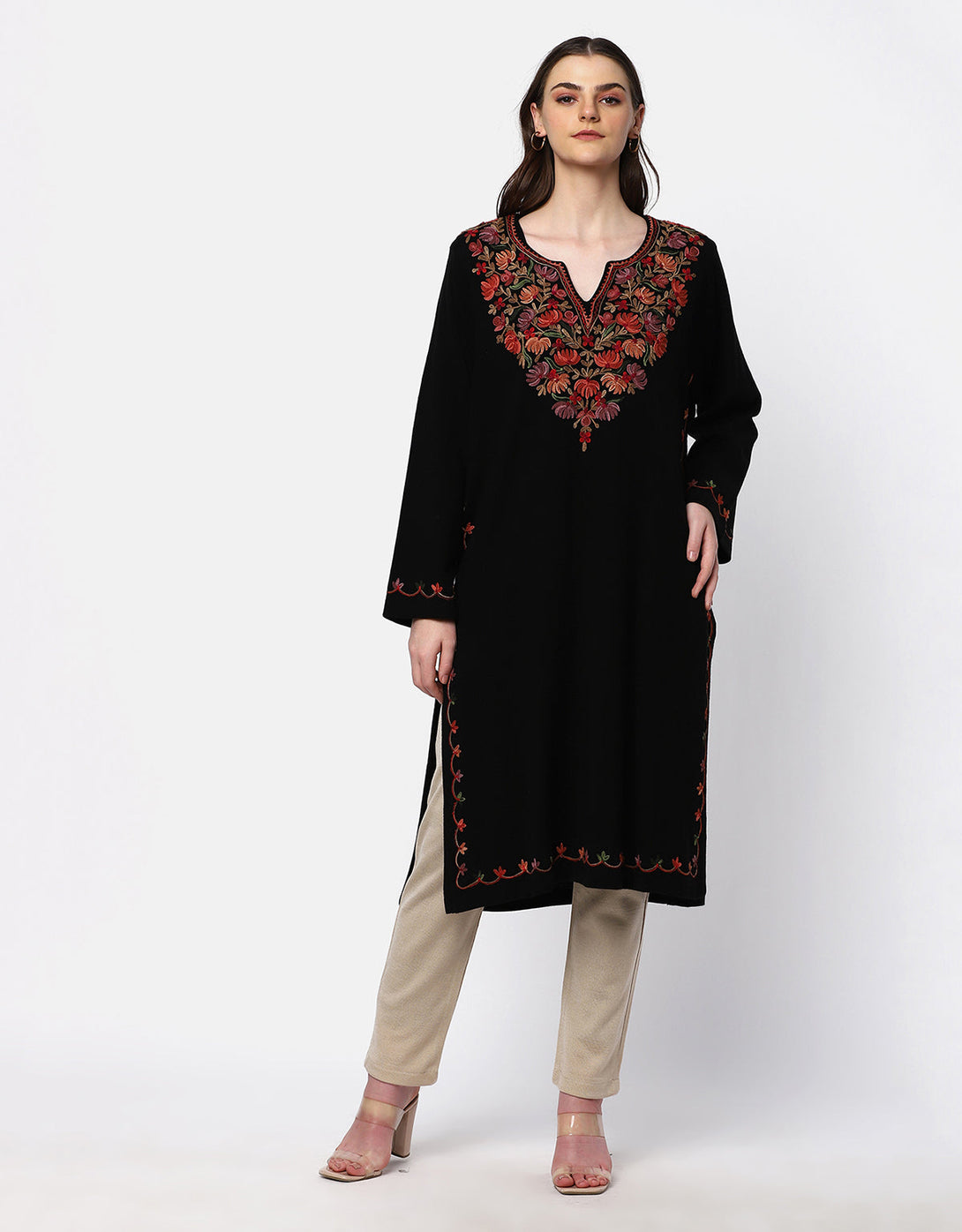 Woolen Kashmiri Embroidered Phiran