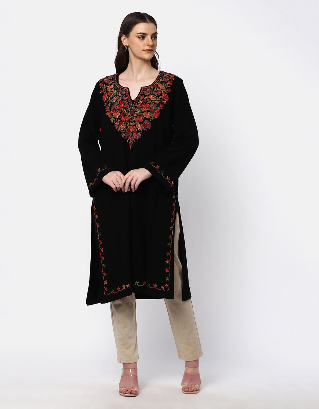 Woolen Kashmiri Embroidered Phiran