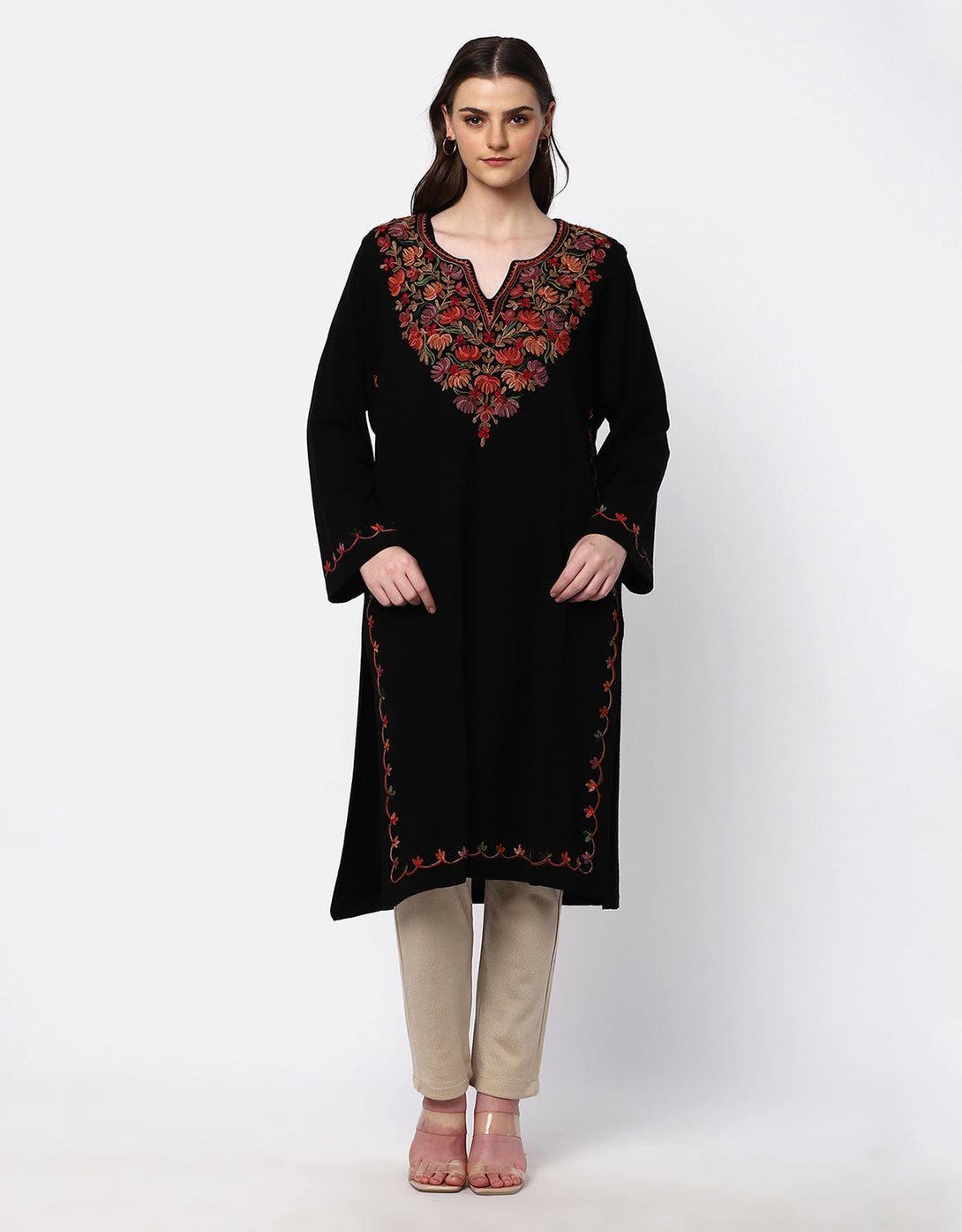 Woolen Kashmiri Embroidered Phiran