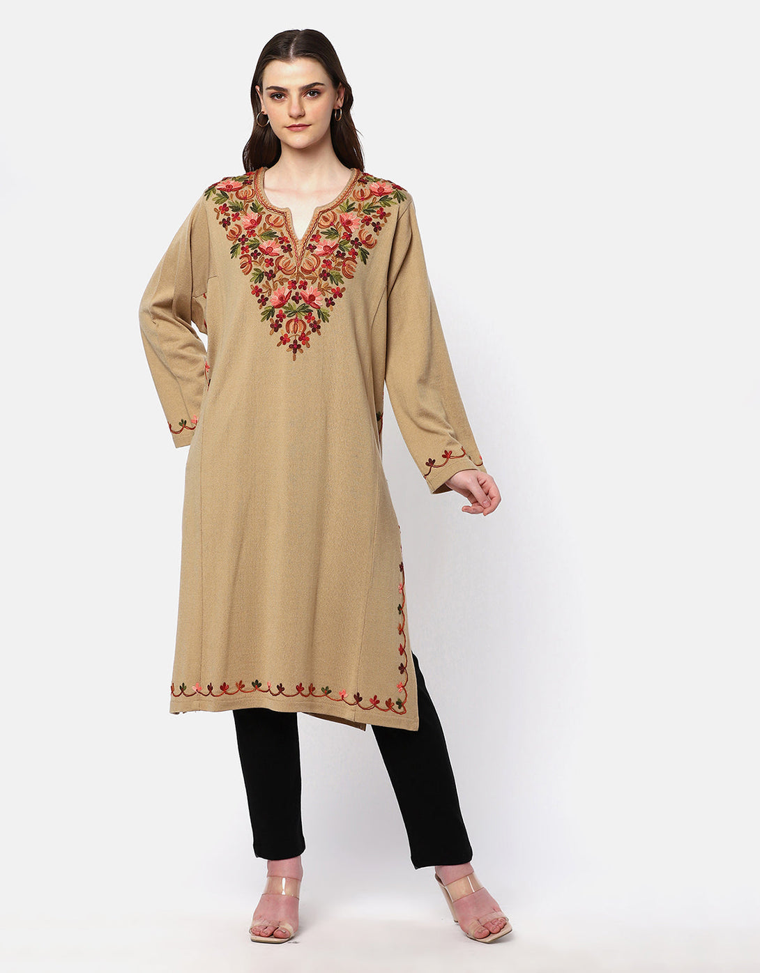 Woolen Kashmiri Embroidered Phiran