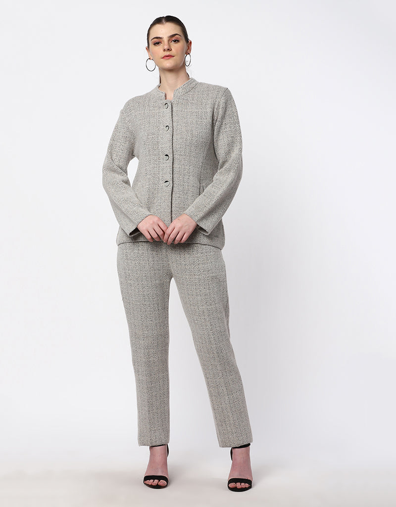 Woolen Women Front Button Cord set