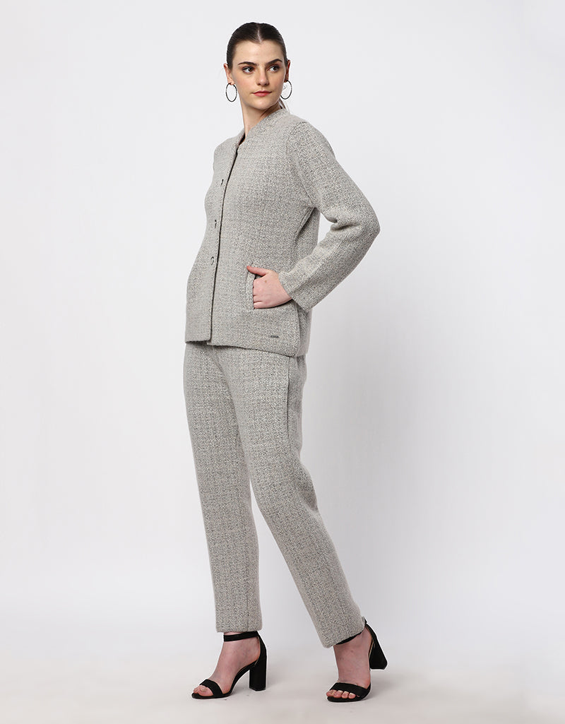 Woolen Women Front Button Cord set