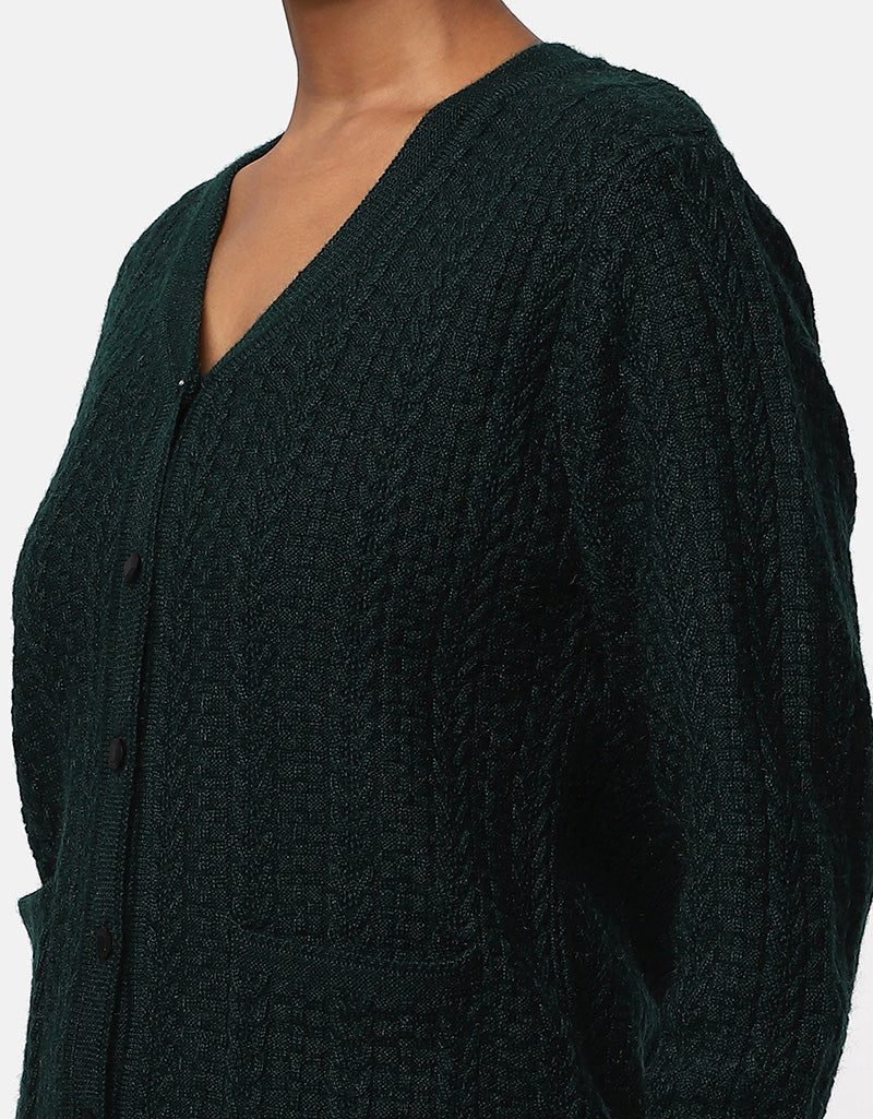 Knitted Self Design V-Neck Sweater for Women – Newcastle Knitwears