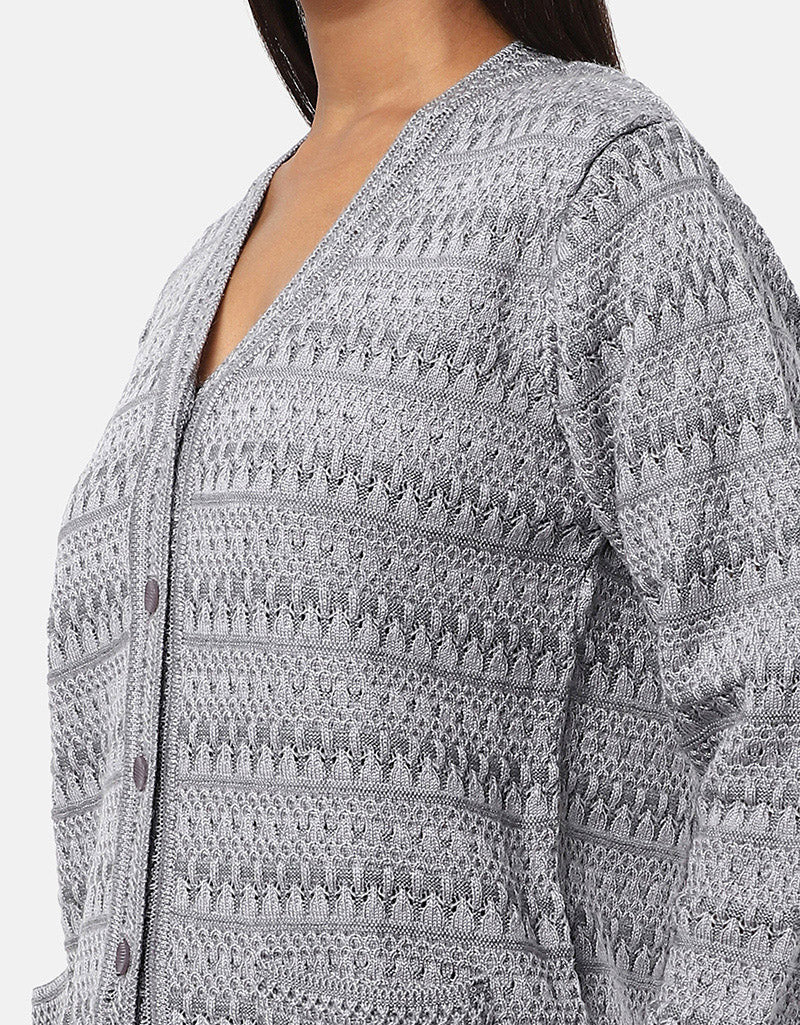 Women Woolen V-Neck Front Pocket Cardigan – Newcastle Knitwears